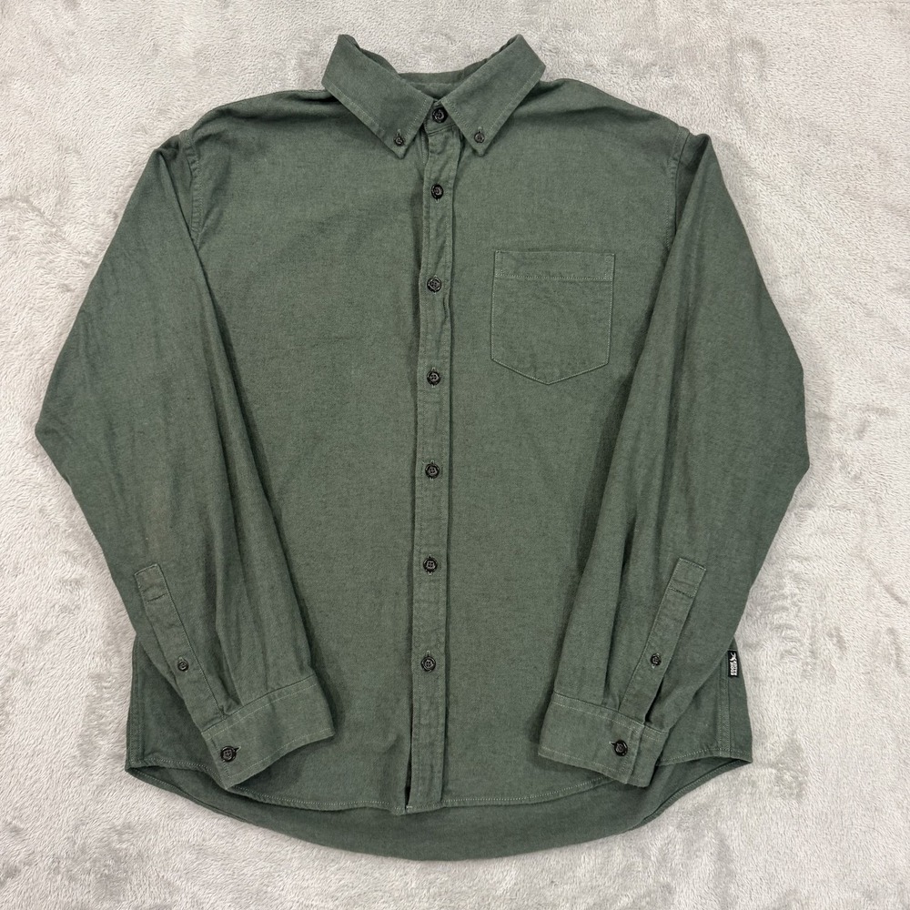 Eddie Bauer Shirt Mens Large Cotton Twill Button Down Long Sleeve Pocket Casual